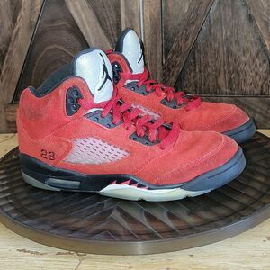 Air Jordan 5 Retro GS 'Raging Bull' 2021 Red Basketball Shoes Size 3.5
